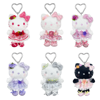 Hello Kitty 50th Anniversary Floral Plush Mascot Carabiner