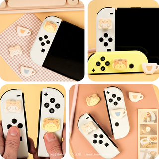 Sanrio Latte Kuma Nintendo Switch Grip Caps