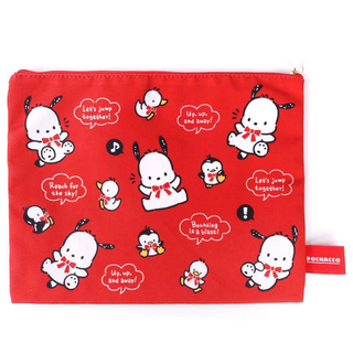 Pochacco 35th Anniversary Red Ribbon Flat Pouch Set